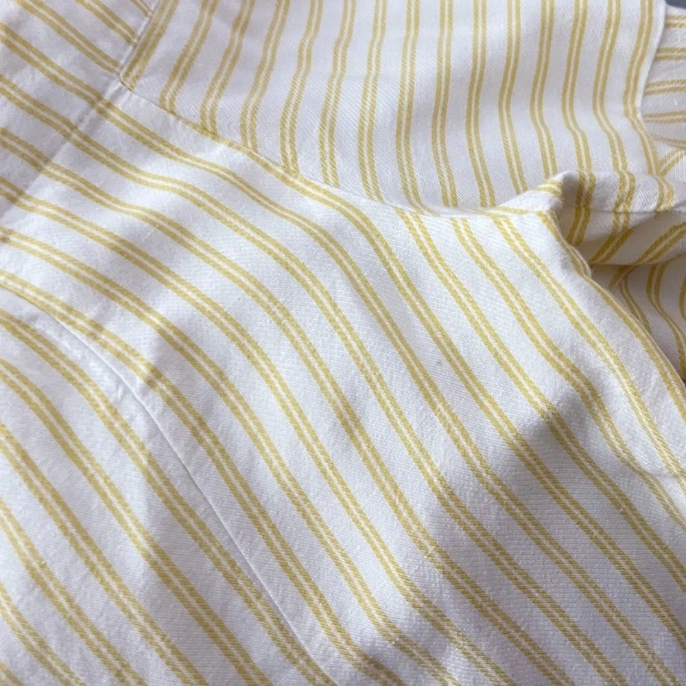 Anthropologie Maeve Off the Shoulder Top Yellow Festival Puff Sleeves Coastal